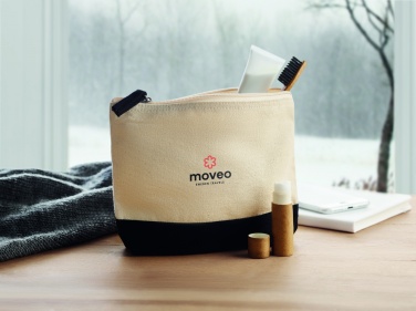 Logotrade promotional item image of: Bicolour cotton cosmetic bag