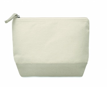 Logo trade promotional giveaway photo of: Bicolour cotton cosmetic bag