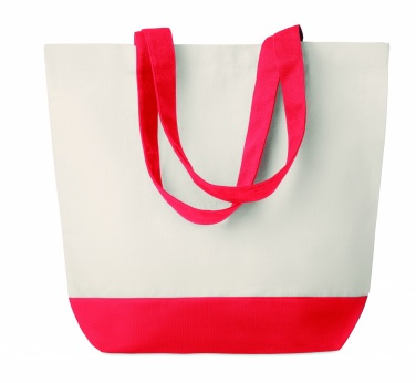 Logo trade promotional gifts image of: Canvas beach bag 280gr/m2