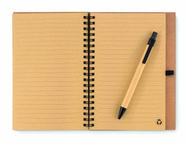 Logo trade promotional gifts image of: Cork notebook with pen