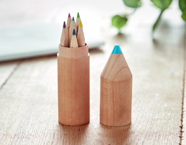 Logo trade promotional giveaways picture of: 6 pencils in wooden box