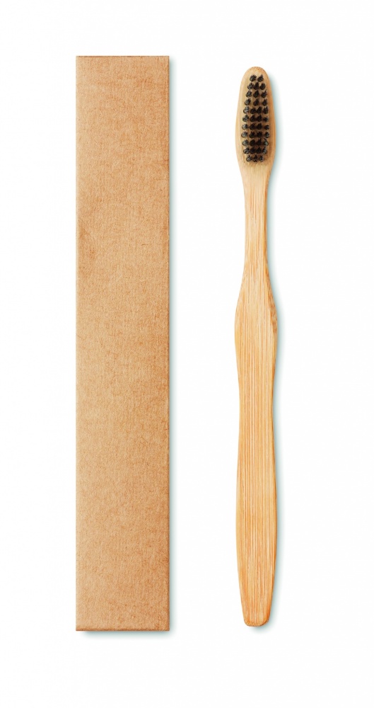 Logotrade promotional giveaway image of: Bamboo toothbrush in Kraft box