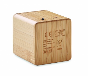 Logo trade advertising products picture of: Bamboo wireless speaker