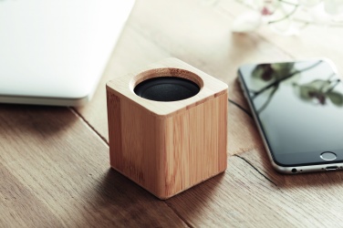Logotrade promotional products photo of: Bamboo wireless speaker