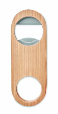 Logotrade promotional item image of: Oval Bamboo bottle opener VALBAMPER