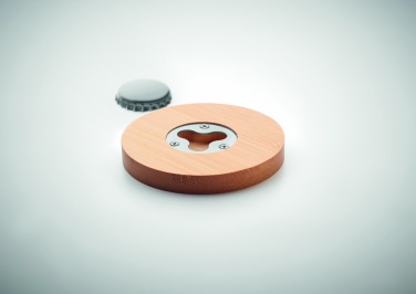 Logotrade promotional giveaway picture of: Bamboo bottle opener/ coaster DAKAI