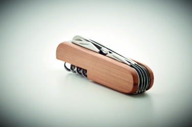 Logo trade promotional merchandise photo of: Multi tool pocket knife bamboo