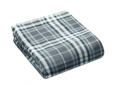 Logo trade corporate gifts image of: RPET fleece travel blanket