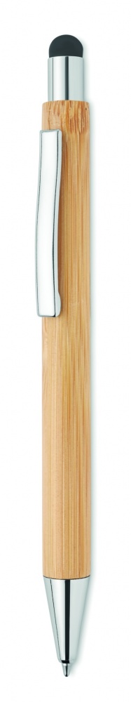 Logo trade promotional gifts image of: Bamboo ballpoint pen with blue ink