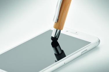 Logotrade promotional items photo of: Bamboo ballpoint pen with blue ink