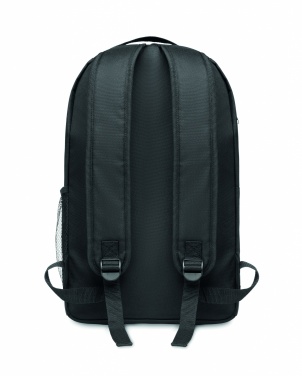 Logo trade promotional giveaways image of: Backpack in RPET & COB light