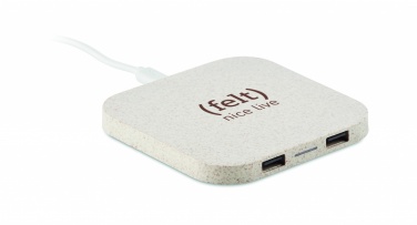 Logo trade promotional items image of: Hub charger wheat straw/ABS 5W