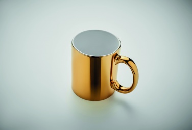 Logo trade business gifts image of: Ceramic mug metallic 300 ml