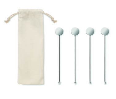 Logo trade advertising products picture of: Stainless steel stirrers set