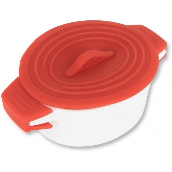 Logo trade promotional giveaway photo of: Porcelain pot with silicone lid DELHI