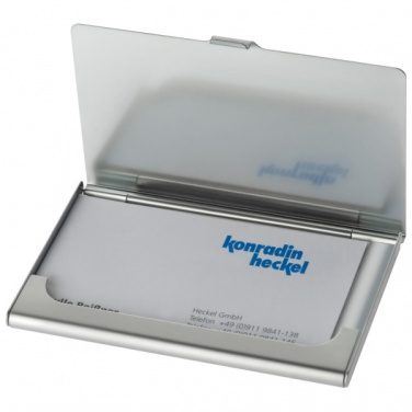 Logo trade promotional gift photo of: Metal business card holder CORNWALL