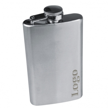 Logo trade promotional merchandise image of: Stainless steel hip flask FRESNO 104 ml