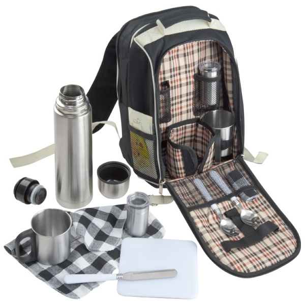 Logo trade corporate gifts picture of: Luxurious picnic backpack with cool bag GEORGIA