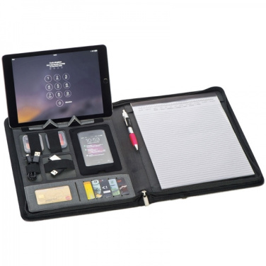 Logo trade promotional items picture of: A4 folder with power bank Elda