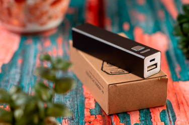 Logo trade promotional item photo of: Metal power bank PORT HOPE 2200mAh