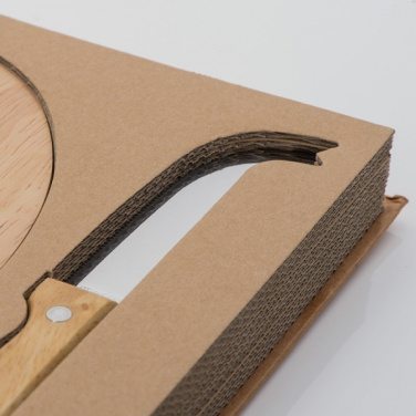 Logo trade business gift photo of: Cheese chopping board with knife GOUDA