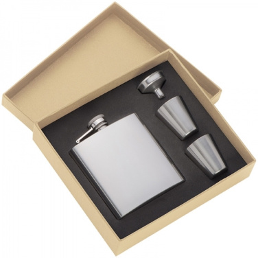 Logo trade corporate gift photo of: Hip flask with 2 shot glasses SANDVIKEN 170 ml