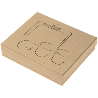 Logo trade promotional giveaways picture of: Hip flask with 2 shot glasses SANDVIKEN 170 ml