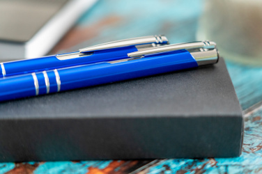 Logo trade corporate gift photo of: Metal writing set CLAREMONT