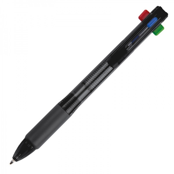 Logo trade promotional products image of: Plastic ballpen 4in1 NEAPEL