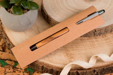 Logo trade business gift photo of: Wooden ballpen with touch function ERFURT
