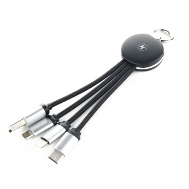 Logotrade corporate gift picture of: 3in1 cable with enlighted logo for engraving, RXD-368