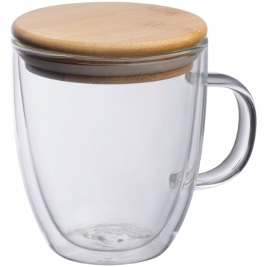 Logotrade advertising product picture of: Double-walled glass cup GERTHE 350 ml