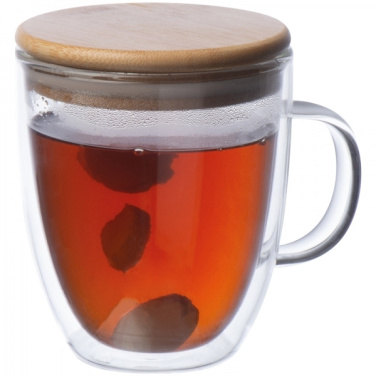 Logotrade promotional merchandise picture of: Double-walled glass cup GERTHE 350 ml