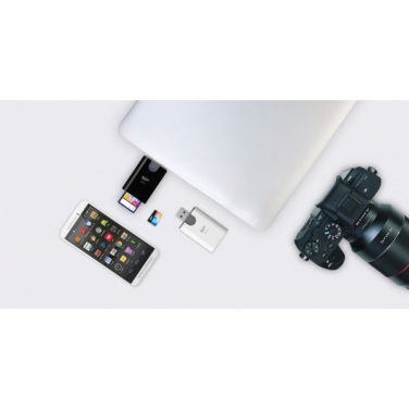 Logo trade business gift photo of: MicroSD and SD card reader Silicon Power Combo 3.1