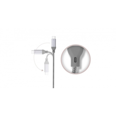 Logo trade promotional items picture of: Nylon data transfer cable LK30 Type - C Quick Charge 3.0