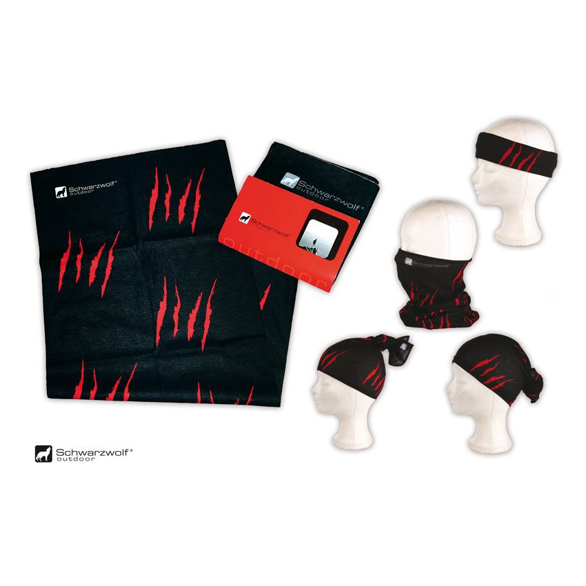 Logo trade corporate gift photo of: Multifunction bandana BANDANA Schwarzwolf