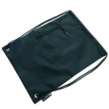 Logo trade promotional giveaways image of: Drawstring bag NUNAVUT Schwarzwolf