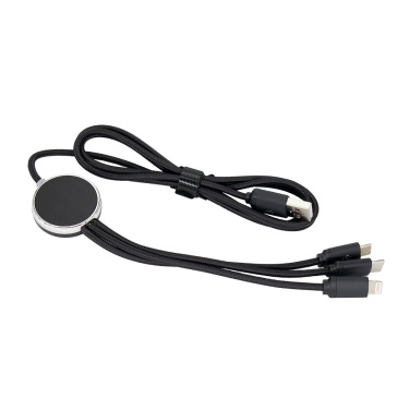 Logotrade promotional products photo of: 3in1 long cable with elighted logo for engraving, W201TG