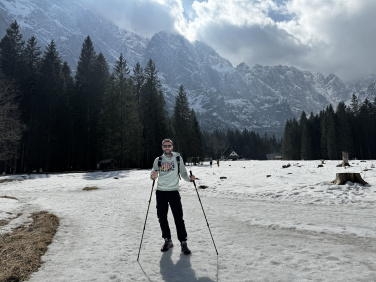 Logotrade promotional merchandise image of: Trekking poles DENALI Schwarzwolf