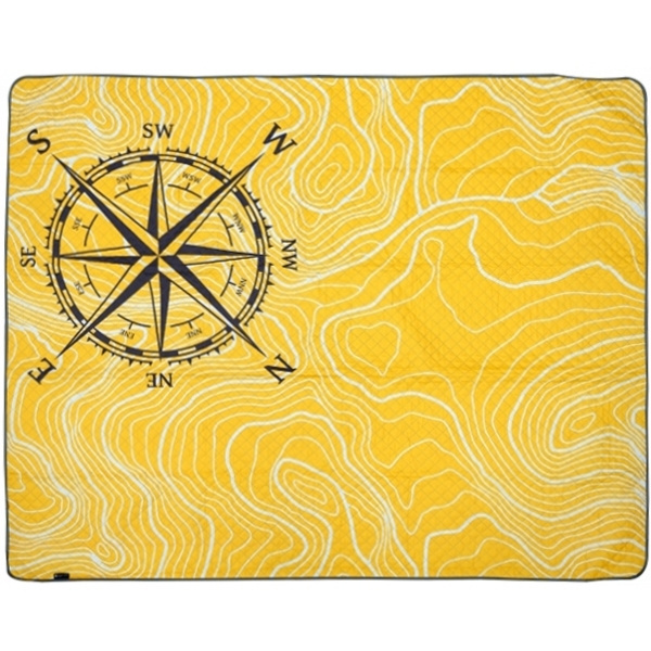 Logotrade promotional giveaway picture of: Foldable picnic blanket ALVERNIA Schwarzwolf