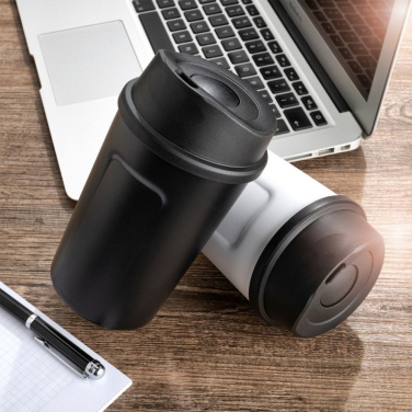 Logotrade promotional giveaway image of: Thermo mug LIARD Schwarzwolf