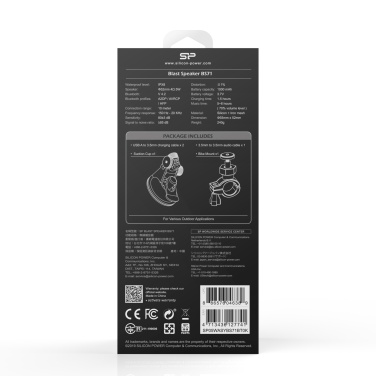 Logotrade promotional item image of: BLUETOOTH SPEAKER BS71 SILICON POWER