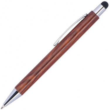 Logo trade promotional merchandise photo of: Wooden ballpen BILZEN