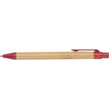 Logo trade promotional merchandise picture of: Wheatstraw and bamboo ballpen HALLE