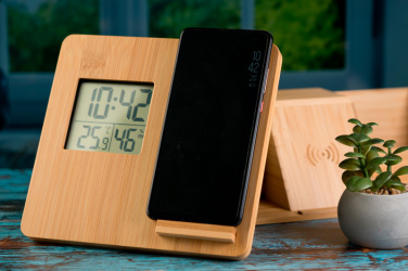 Logotrade advertising product image of: Bamboo weather station GRANADA