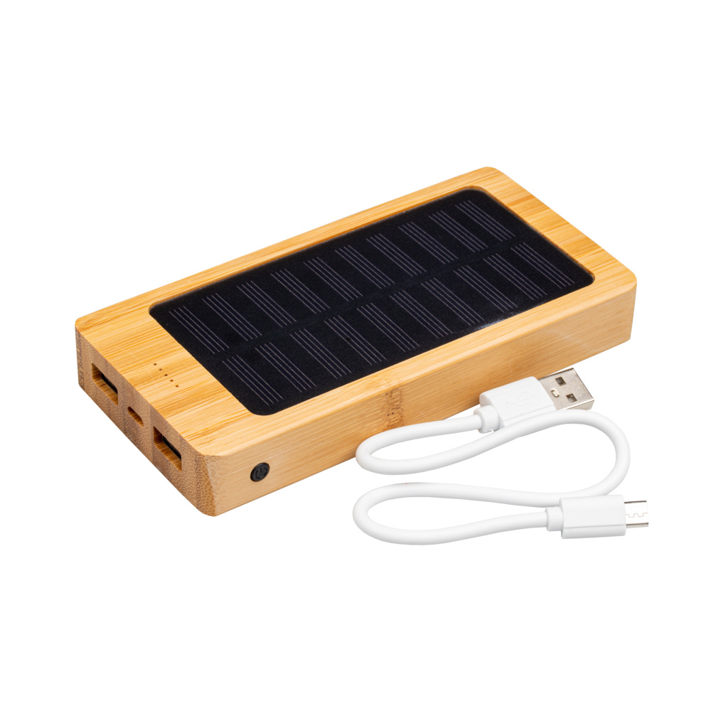 Logotrade promotional gift picture of: Bamboo power bank BAKERSFIELD