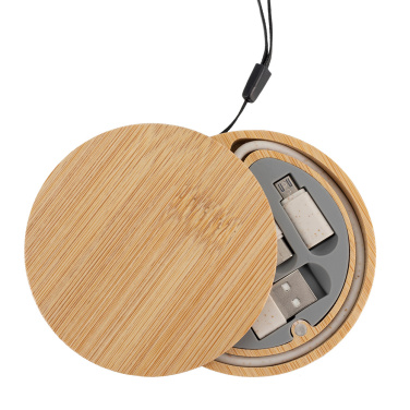 Logotrade advertising product image of: 4in1 cable in wooden case, LH-ZM01