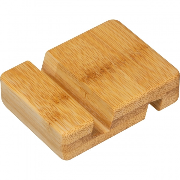 Logo trade promotional products picture of: Bamboo smartphone holder SAN SEBASTIAN