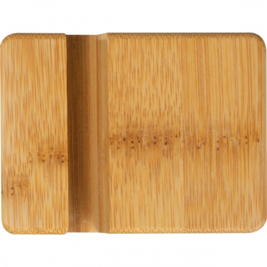 Logo trade promotional giveaways picture of: Bamboo smartphone holder SAN SEBASTIAN
