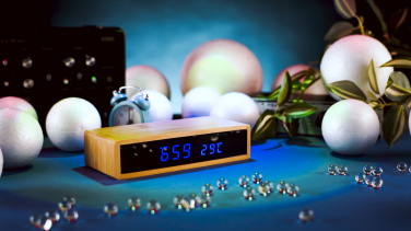 Logo trade promotional giveaways image of: Desk clock TRONDHEIM